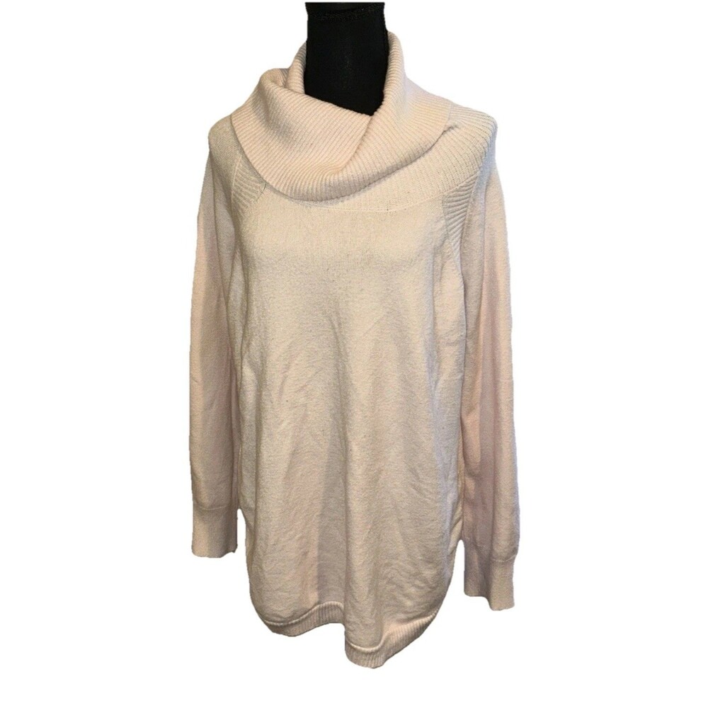 Time And Tru XXL (20) Turtle Neck Pink Long Sleeve Pullover Heavy Sweater